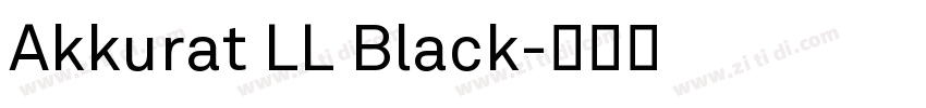 Akkurat LL Black字体转换